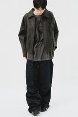 Dex Washed Leather Jumper (2color)