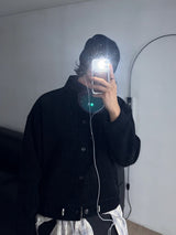 ASCLO String Velour High Neck Cardigan (3color)