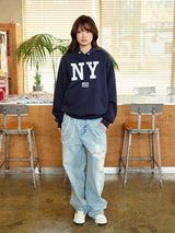 NY FLAG HOODIE NAVY