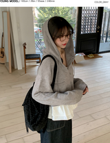 Pocket Crop Loose Hood Knit Cardigan (5color)