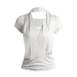 Elara Halter Drape Top