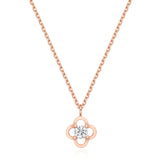 line flower cubic necklace