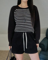 [ORIGINAL] onel stripe raglan knit