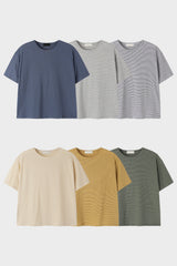 モレン クロップ ストライプ ショートスリーブTシャツ