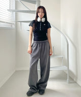 HALF OPEN LOGO HALF T-SHIRT [3color]