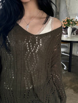 Lace deep v neck sleeveless(2color)
