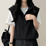 Long Pup Big Hooded Anorak String Hooded Windbreaker Vest Zip-up
