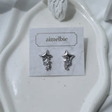 [IZNA Mai Earrings] コズミックミネラルピアス - Silver Color