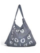 000Design Check Tie Bag / C Navy