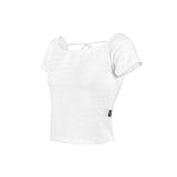 SPUARE NECK  BACKLESS RAGLAN TOP_White