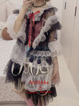 Dark style cardigan skirt