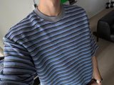 ASCLO クレヨンマルチボーダー半袖Tシャツ (3color)