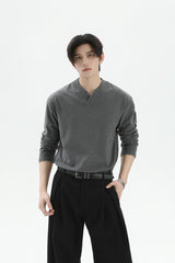 Thermal V-Neck Long Sleeve Tee