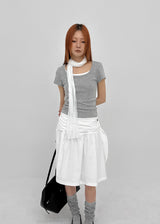[MADE] Pobello Basic Square-Neck Short Sleeve Top