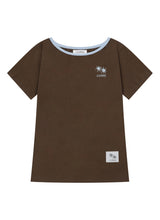 RORA SMALL LOGO ONE SHOULDER HALF T (13COLOR)