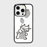 strawberry cat bitmap epoxy bumper case