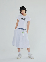 チェックバンディングバミューダパンツ - ライトグレー