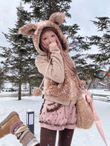 ROSE ISLAND ラズベリーティンチョコレートコーデュロイ小花柄ショーツ