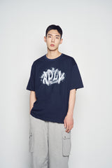 25SS ADLV ユニバースロゴショートスリーブTシャツ ダークネイビー