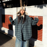 Oversized Fleece-Lined Check Shirt Jacket