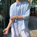 LMN Mar Essential Linen Semi-Over Shirt (12 colors)