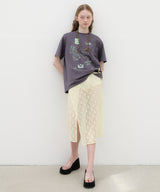 Drawing Diary Oversized T-shirt - Charcoal