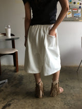 Raw Cotton Bermuda Pants (2color)