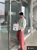 3レイヤーズリウォッシュツータックバンディングワイドパンツ
