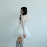 KIRIGIRL MESH TOP _CREAM