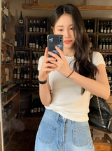 ベーシックパステルリブショートTシャツ (7color)