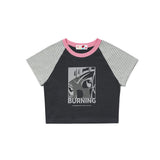 GIRL Raglan Crop T-shirt [2Color]