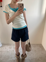punching button short sleeve