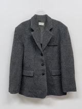 [Wool 50%/Quilted lining] ツイルウールシングルオーバーフィットジャケット