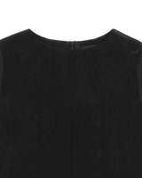 グロッシーフリルトップス _ BLACK