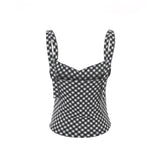 Check 3-way shirring top