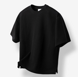 LMN Meg Waffle Cut Semi-Crop Short Sleeve T-Shirt (4 colors)