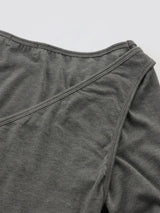 Shirring Layered Tee_Grey