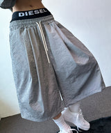 Logi Linen Stripe Balloon Bermuda Shorts 2color