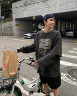 No.0717 BL レイヤードオーバーTシャツ
