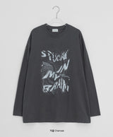 カンラブプリンティングオーバー長袖Tシャツ