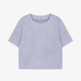 リンクルクロップTシャツ　バイオレット