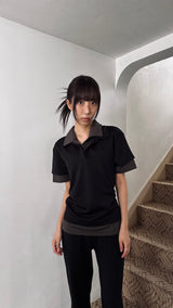 ダブルカラTシャツ
