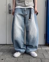 Randy Striped Washed Curved Denim