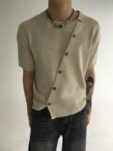 diagonal slick cardigan(4colors)