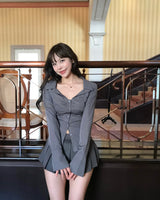 [♡MADE♡ ] ティプシーガールスクエアアイレットシャツ (tie set)