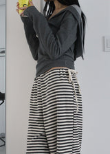 TERRY STRIPE PANTS