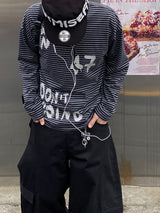 INNERZ ピグメント ストライプ ロングスリーブシャツ 3C