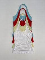 Shirred Halter Neck Long Sleeveless
