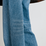 Washed Blue Wide Jean - YW392
