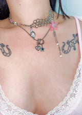 3 way heart star necklace (2set)